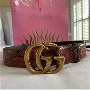 Authentic Gucci Snakeskin Belt